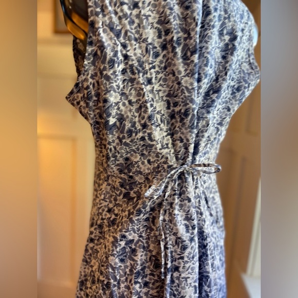 Vintage Cotton Blue Floral Women's Dress Size Medium - Picture 9 of 9